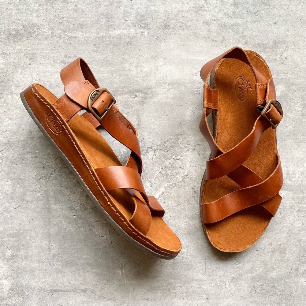 Chaco Women’s Wayfarer Sandal Rust Leather Size 7